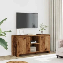 vidaXL tv-bord 102x37,5x52,5 cm konstrueret træ antikt træ