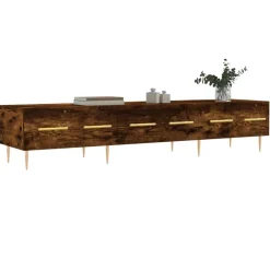 vidaXL tv-bord 150x36x30 cm konstrueret træ røget egetræsfarve