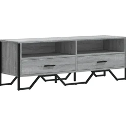 vidaXL tv-bord 122x34x41 cm konstrueret træ grå sonoma-eg