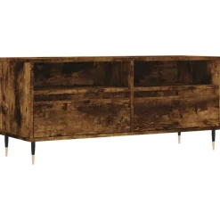 vidaXL tv-bord 100x34,5x44,5 cm konstrueret træ røget egetræsfarve