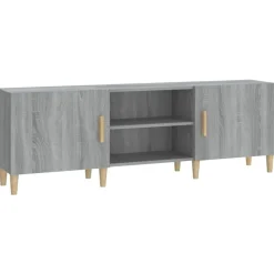 vidaXL tv-bord 150x30x50 cm konstrueret træ grå sonoma-eg