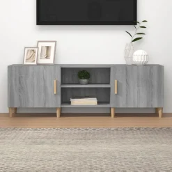 vidaXL tv-bord 150x30x50 cm konstrueret træ grå sonoma-eg