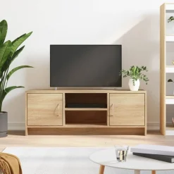 vidaXL tv-bord 102x30x37,5 cm konstrueret træ sonoma-eg