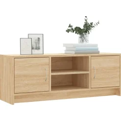 vidaXL tv-bord 102x30x37,5 cm konstrueret træ sonoma-eg