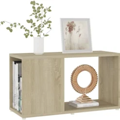 vidaXL tv-bord 60x24x32 cm konstrueret træ sonoma-eg