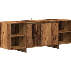 vidaXL tv-bord 130x35x50 cm konstrueret træ antikt trælook