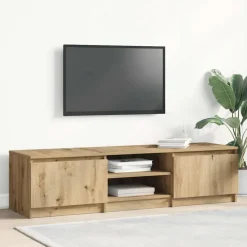 vidaXL tv-bord 140x40x36 cm konstrueret træ kunsteg