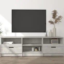 vidaXL tv-bord 150x33,5x45 cm konstrueret træ betongrå
