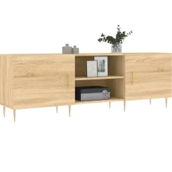 vidaXL tv-bord 150x30x50 cm konstrueret træ sonoma-eg