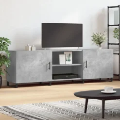 vidaXL tv-bord 150x30x50 cm konstrueret træ betongrå