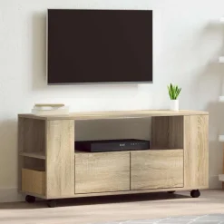 vidaXL tv-bord 102x34,5x43 cm konstrueret træ sonoma-eg