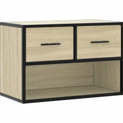 vidaXL tv-bord 60x31x39,5 cm konstrueret træ og metal sonoma-eg