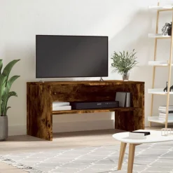 vidaXL tv-bord 80x40x40 cm konstrueret træ røget egetræsfarve