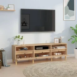 vidaXL tv-bord 150x30x44,5 cm konstrueret træ sonoma-eg