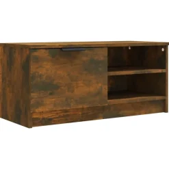 vidaXL tv-bord 80x35x36,5 cm konstrueret træ røget egetræsfarve
