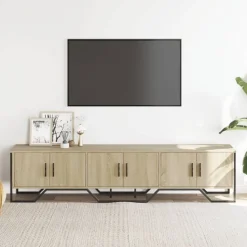 vidaXL tv-bord 180x34x41 cm konstrueret træ sonoma-eg