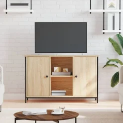 vidaXL tv-bord 100x35x65 cm konstrueret træ sonoma-eg