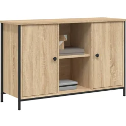 vidaXL tv-bord 100x35x65 cm konstrueret træ sonoma-eg