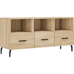 vidaXL tv-bord 102x36x50 cm konstrueret træ sonoma-eg