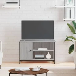 vidaXL tv-bord 80x40x50 cm konstrueret træ grå sonoma-eg
