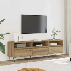 vidaXL tv-bord 150x30x44,5 cm konstrueret træ kunsteg