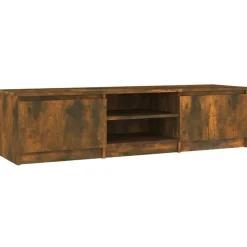 vidaXL tv-bord 140x40x35,5 cm konstrueret træ røget egetræsfinish