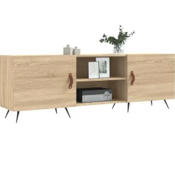 vidaXL tv-bord 150x30x50 cm konstrueret træ sonoma-eg