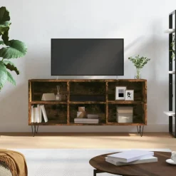 vidaXL tv-bord 103,5x30x50 cm konstrueret træ røget egetræsfarve