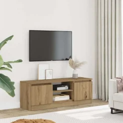 vidaXL tv-bord 102x30x36 cm konstrueret træ kunsteg