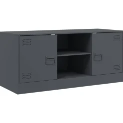 vidaXL tv-bord 99x39x44 cm stål antracitgrå