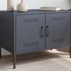 vidaXL tv-bord 68x39x50,5 cm stål antracitgrå