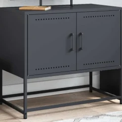 vidaXL tv-bord 68,5x39x60,5 cm stål antracitgrå