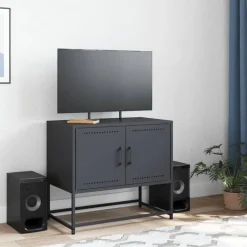 vidaXL tv-bord 68,5x39x60,5 cm stål antracitgrå