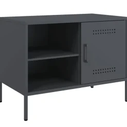 vidaXL tv-bord 68x39x50,5 cm stål antracitgrå