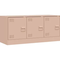 vidaXL tv-bord 99x39x44 cm stål lyserød