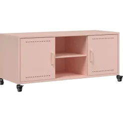 vidaXL tv-bord 100,5x39x43,5 cm stål lyserød
