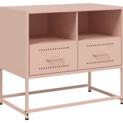 vidaXL tv-bord 68x39x60,5 cm stål lyserød