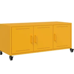 vidaXL tv-bord 100,5x39x43,5 cm stål sennepsgul