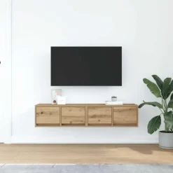 vidaXL tv-borde 2 stk. 60x31x25,5 cm konstrueret træ kunsteg