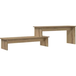 vidaXL TV-møbelsæt Artisan Egetræ 180,5 x 30 x 43 cm Konstrueret træ