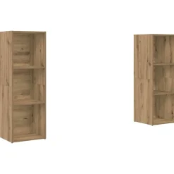 vidaXL TV-møbelsæt Vægmonteret 2 pcs Artisan Egetræ 107 x 35 x 37 cm