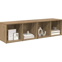 vidaXL TV-møbelsæt Vægmonteret 2 pcs Artisan Egetræ 37 x 35 x 72 cm