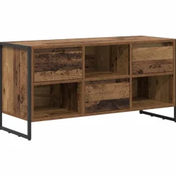 vidaXL TV-skab Gammelt træ 100 x 36 x 49,5 cm Konstrueret træ