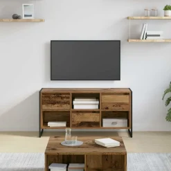vidaXL TV-skab Gammelt træ 100 x 36 x 49,5 cm Konstrueret træ