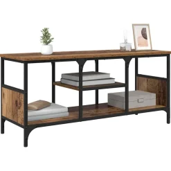 vidaXL TV-skab Gammelt træ 100 x 35 x 45 cm Ingeniørt træ og jern