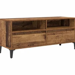 vidaXL TV-skab Gammelt træ 100 x 34,5 x 44,5 cm Ingeniørt træ og jern