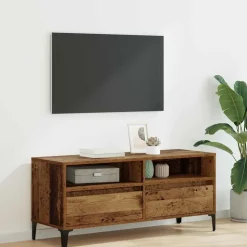 vidaXL TV-skab Gammelt træ 100 x 34,5 x 44,5 cm Ingeniørt træ og jern