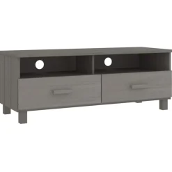 vidaXL tv-skab HAMAR 106x40x40 cm massivt fyrretræ lysegrå