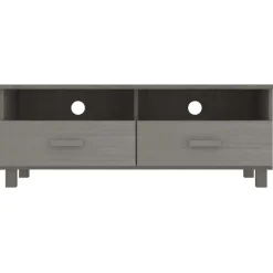 vidaXL tv-skab HAMAR 106x40x40 cm massivt fyrretræ lysegrå