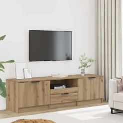 vidaXL TV-skab håndlavet eg 140x35x40 cm konstrueret træ